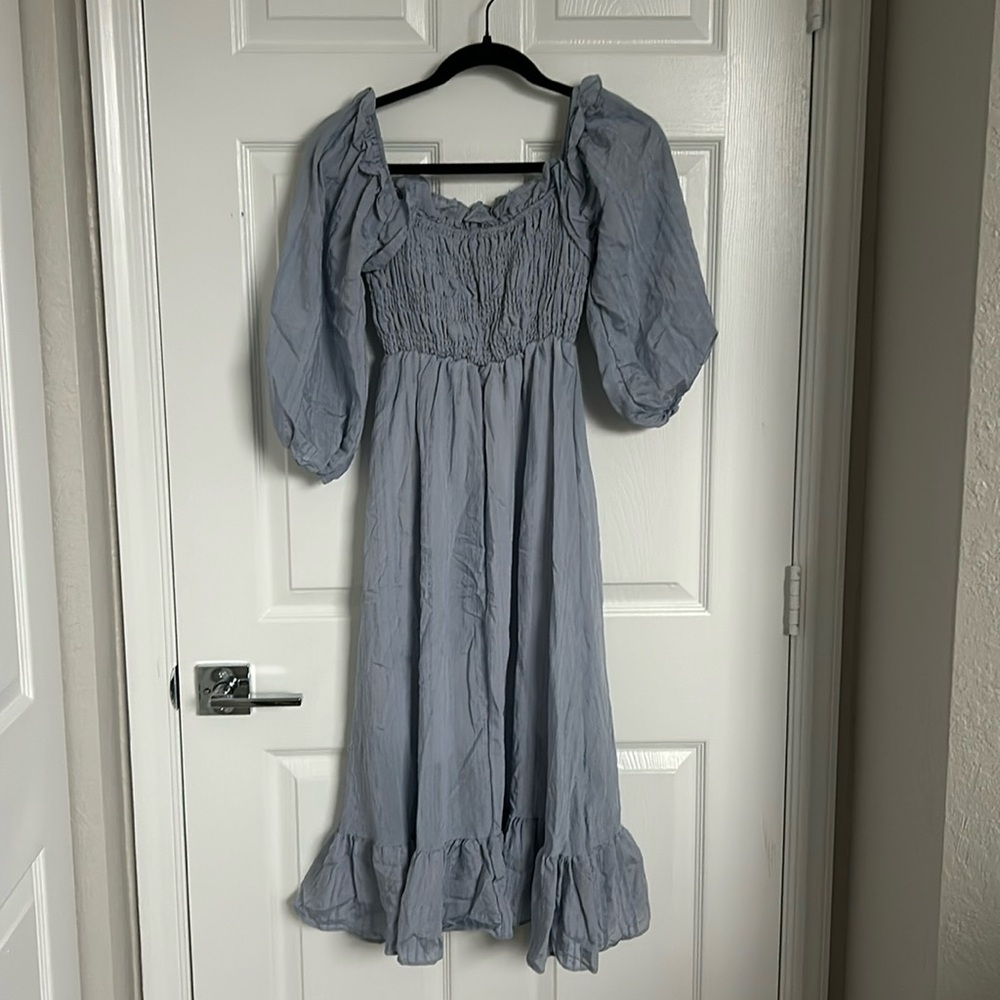 Linen smock dress
